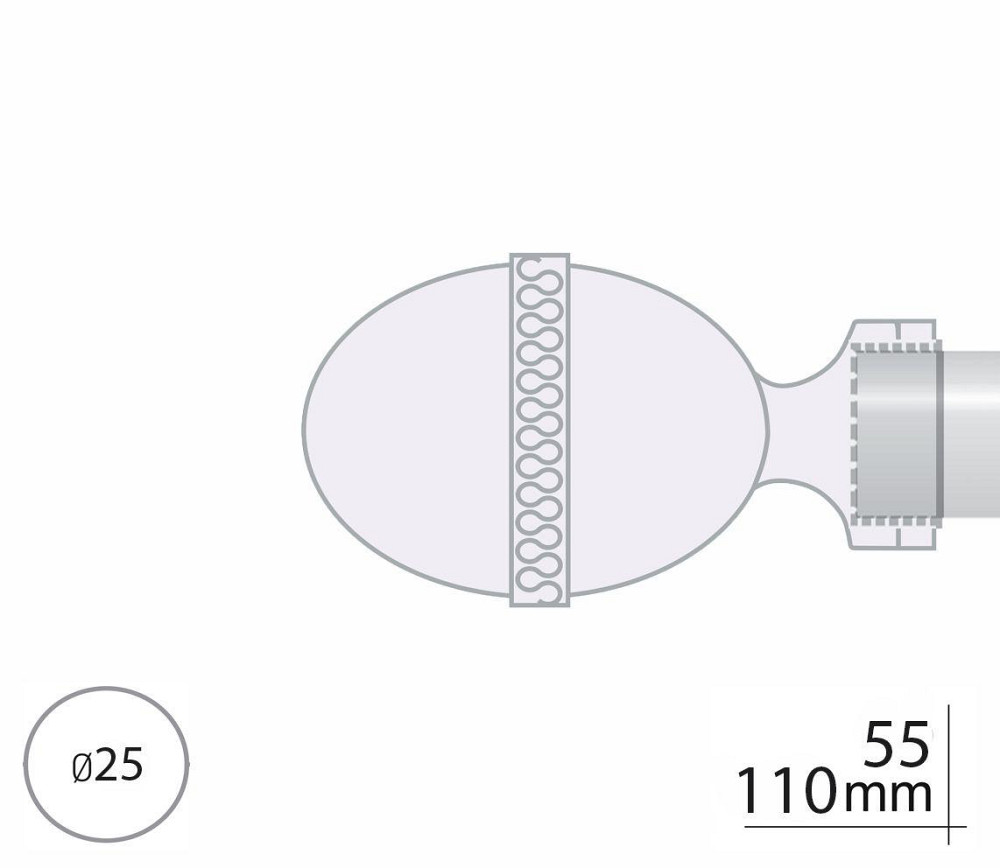 Закінчення для карнизу Orvit ФАРЖЕ 25 мм ЗОЛОТО Львов - изображение 2