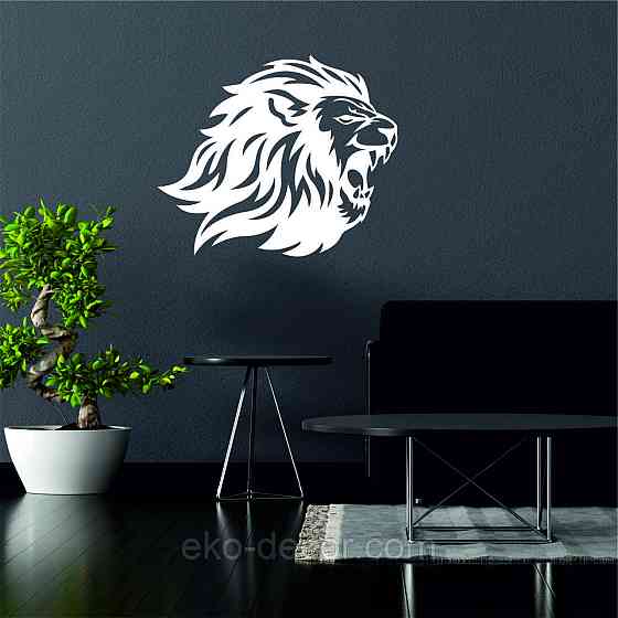 Настенный декор Панно  «Лев»  Декор на стену 50*42 см, Белый Киев