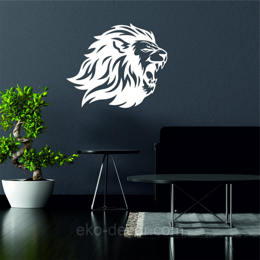 Настенный декор Панно  «Лев»  Декор на стену 50*42 см, Белый Киев - изображение 3