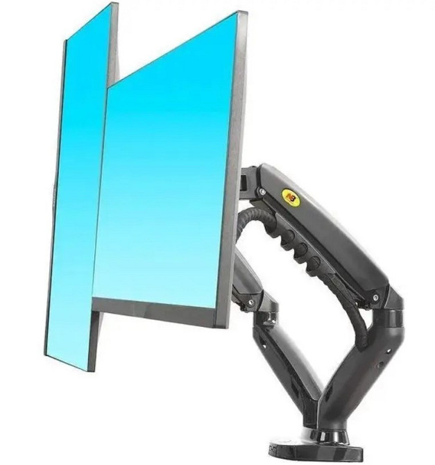 Кріплення настільне V-Star V160 для двох моніторів 17-27 дюймів 808, чорне Вінниця - фото 1