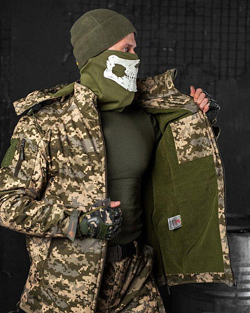 Зимовий тактичний костюм софтшел піксель jumper (підвійний фліс) Одеса - фото 16