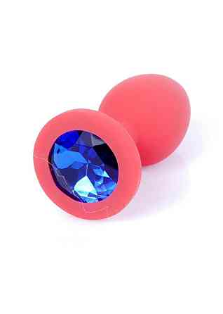 Анальна пробка - Jewellery Silicone Red Plug S Blue Sex Aura Київ