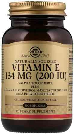 Вітамін Е Solgar Vitamin E 134 мг (200 МЕ) 100 гелевих капсул Київ