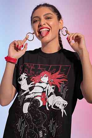 Футболка з аніме принтом Гакхіакута Томе Джапанесе Танкобон оверсайз (S/M/L) Чорний AnimeJ0923 Дніпро