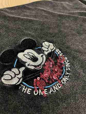 Футболка женская A-N 26030 вареная тай-дай оверсайз с вышивкой Mickey Mouse, черный, one size Одесса