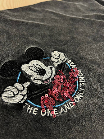 Футболка женская A-N 26030 вареная тай-дай оверсайз с вышивкой Mickey Mouse, черный, one size Одесса - изображение 2