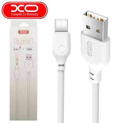 Дата кабель USB 2.0 AM to Micro 5P 1.0m 2.1A white XO (XO-NB-103-MC-1-WH) Вінниця