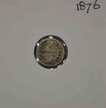 Нідерланди 5 центів 1876 р., 'Король Віллем III (1849-1890) (в холдере) Полтава