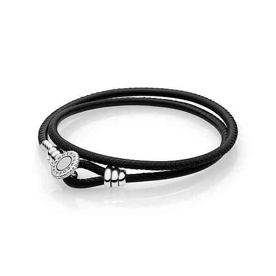 Подвійний шкіряний браслет Pandora 590705CBK 18 Київ