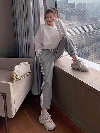 Женский стильный повседневный костюм двойка двухнитка Серый Одесса