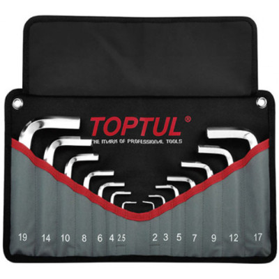 Ключ Toptul шестигранний Г-обр. 2-19мм 14шт. у чохлі (GPAQ1401) Вінниця - фото 1