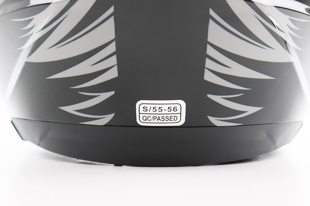 Шолом відкритий+відкидні окуляри BLD-708 S (55-56см), ЧОРНО-ЧЕРВОНИЙ "Raptor" Киев - изображение 8