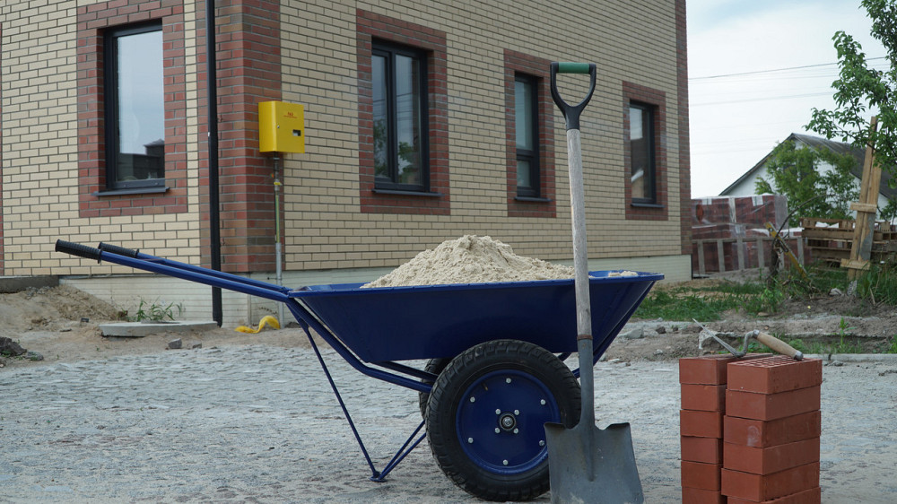 Тачка строительная Garden joys 390 Черная Тачка на двух колесах Тачка строительная усиленная двухколесная Белая Церковь - изображение 5