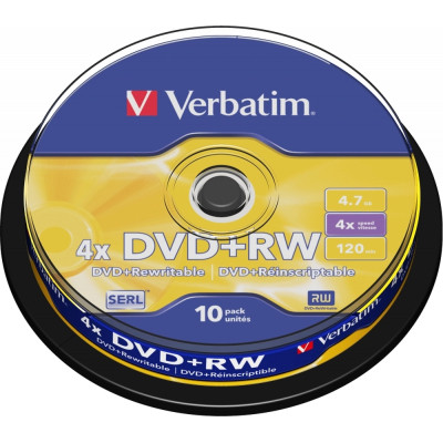 Диск DVD Verbatim 4.7Gb 4x CakeBox 10 шт silver (43488) Винница - изображение 1