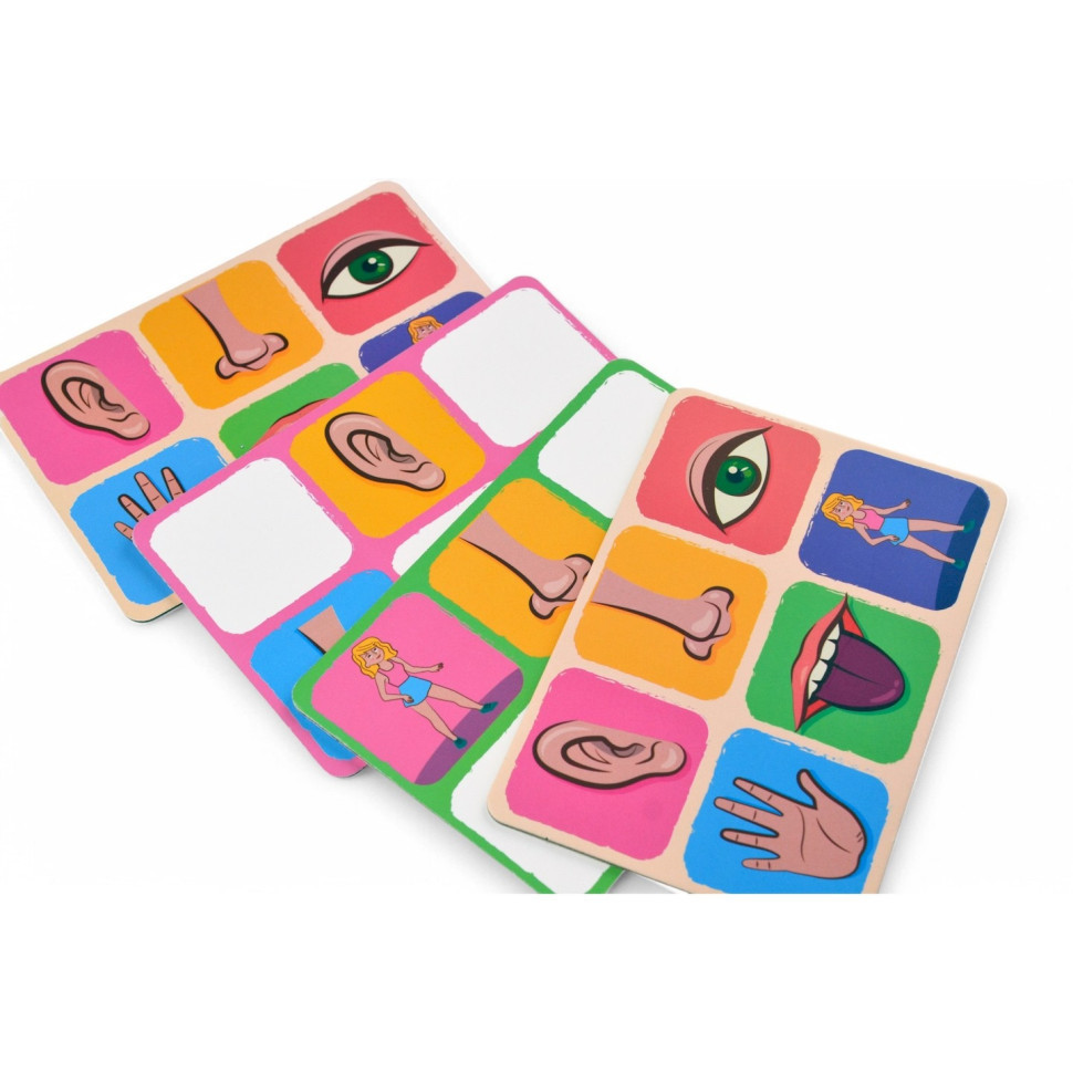 Дитяче лото "Органи чуття" 2279-UM 4 поля, 48 фішок Вінниця - фото 3