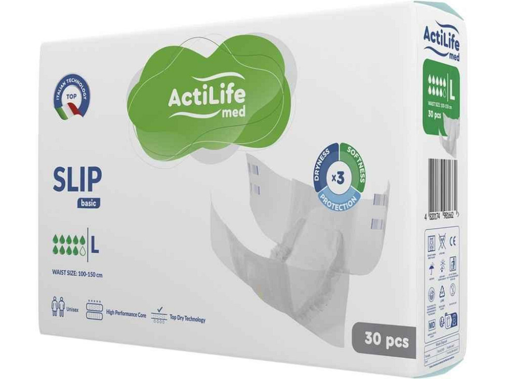 Подгузники для взрослых р.L 30шт ТМ ACTILIFE MED BASIC Киев - изображение 1