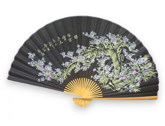 Віяло на стіні чорний Сакура Київ - фото 1