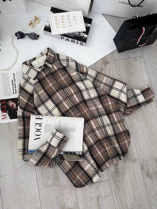 Жіноча тепла повсякденна сорочка вільного крою турецький кашемір Одеса - фото 1