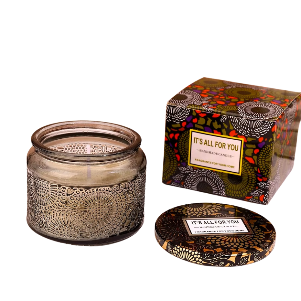 Свічка ароматична натуральна "Sandal wood rose" із соєвого воску без барвників у скляній чаші з кришкою Кам'янець-Подільський - фото 2