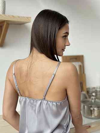 Шелковая ночная рубашка Серый XS/S Харьков