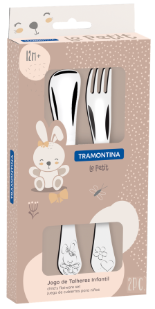 Дитячий набір столових приборів Tramontina Baby Le Petit pink, 2 предмети (6210086) Київ