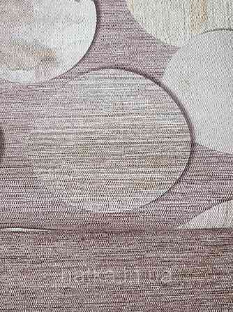 Шпалери метрові вінілові на флізелін Grandeco ATB геометрія кола коричневі кави з молоком прожилки золотом Київ