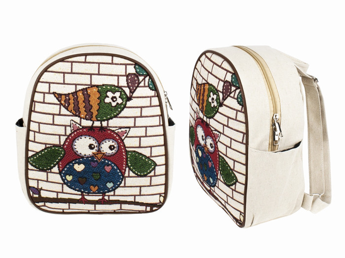 Рюкзак текстильный женский Совушка с птичкой Киев - изображение 1