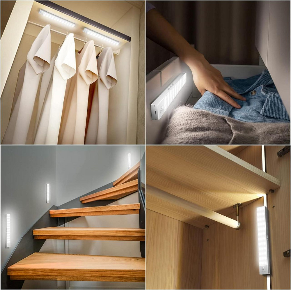 Світильник OUILA з датчиком руху 23см, LED USB, 3 режими, димірування, для шафи, кухні, коридору 2 шт. Київ - фото 6