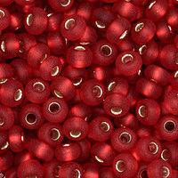 Бісер №97070 matt, №10, Preciosa (Чехія), червоний блискучий матовий, прозорий Дніпро - фото 1