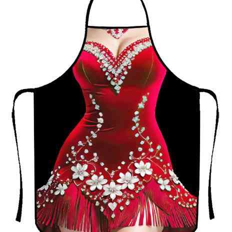 Фартух прикольний дівчина у танцювальній сукні 80 на 60 см різнобарвний Київ