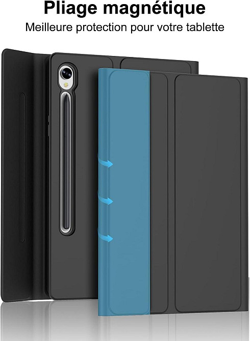 Чохол-клавіатура планшета Samsung Galaxy Tab S10 FE 2025, S9 FE 10.9'' 2023 чорний, знімна бездротова QWERTZ Bluetooth клавіатура Київ - фото 7