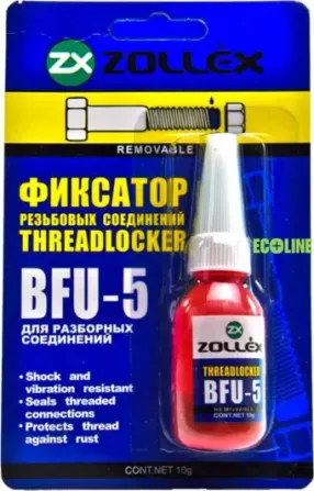 Фиксатор резьбы Zollex Threadlocker синий для разборных соединений BFU-5/15023 50г Полтава - изображение 1