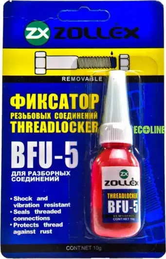Фіксатор різі Zollex Threadlocker синій для розбірних з'єднань BFU-5/15023 50г Полтава - фото 1