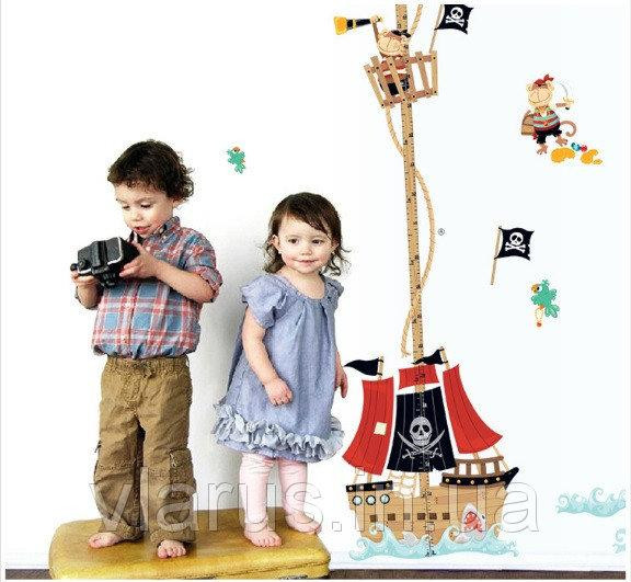 Наклейка ростомір на стіну Піратський корабель Київ - фото 3