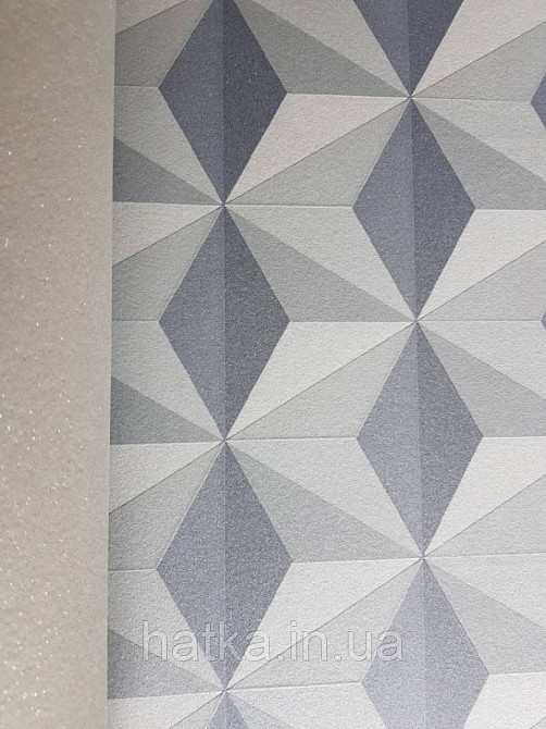 Обои виниловые на флизелине AS creation New-life геометрия фигуры черные серые бежевые точки серебром Киев - изображение 2