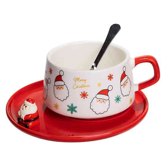 Новорічний різдвяний порцеляновий набір «Святковий ранок» 250 мл Yiwu FM-CS-10A Коломия