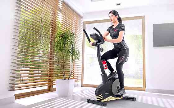 Велотренажер Hop-Sport HS-2080 Spark черно-золотистый (2020) Киев