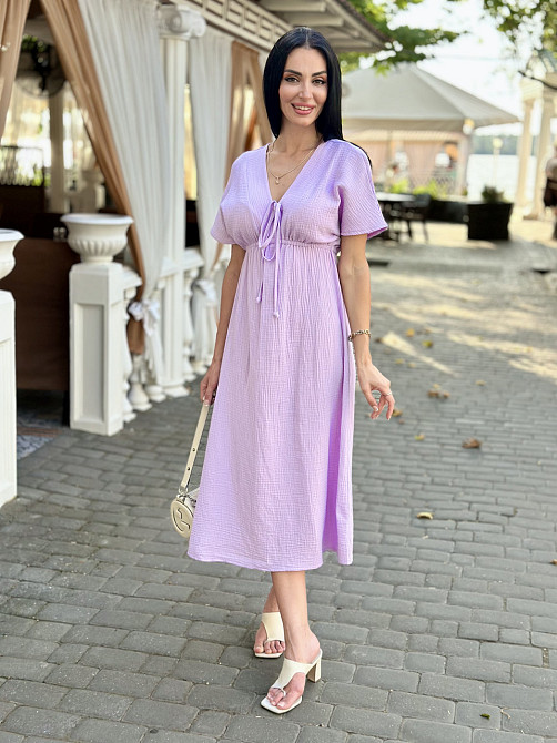 Длинное муслиновое платье 