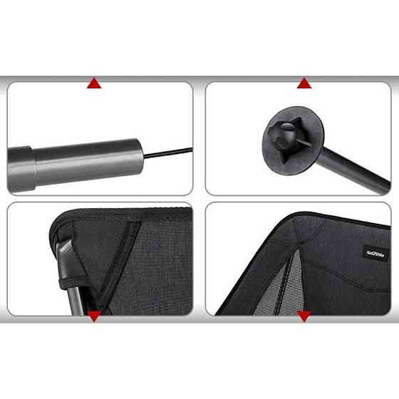 Стул складной Naturehike Stellaluna L04 CNK2450JJ015 алюминий размер M (Черный) Винница