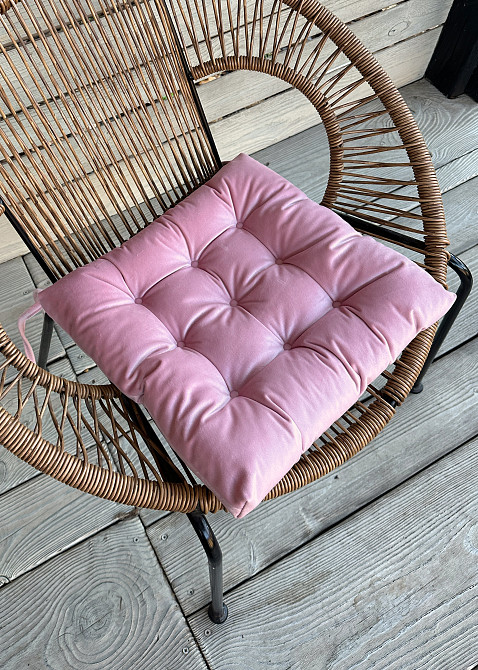 Подушка для стульев (40x40х5 см) Decorator Velour цвет розовый 84-180 Киев - изображение 4