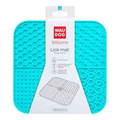 Универсальная посуда для животных WAUDOG Silicone Коврик для слизи 19х19х1 см голубой (23522) Винница