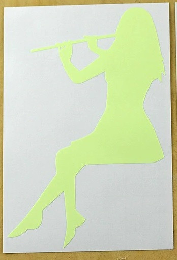 Фосфорная наклейка на выключатель Девушка 10 на 15 см салатовый Киев - изображение 2