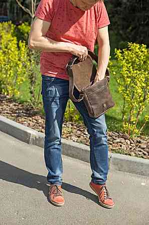 Сумка из винтажной кожи Коричневая (SHVIGEL) Киев