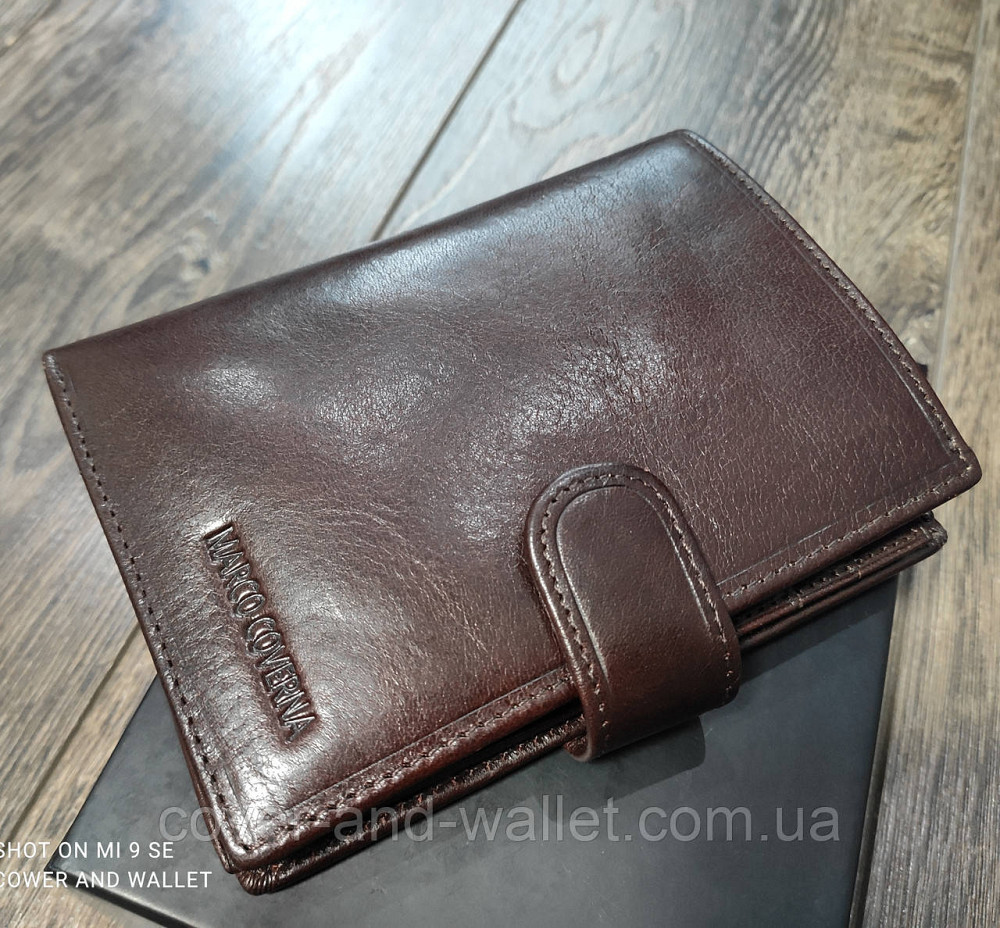 Елітний чоловічий портмоне з відділенням для документів Marco Coverna 010-807 чорний Київ - фото 1