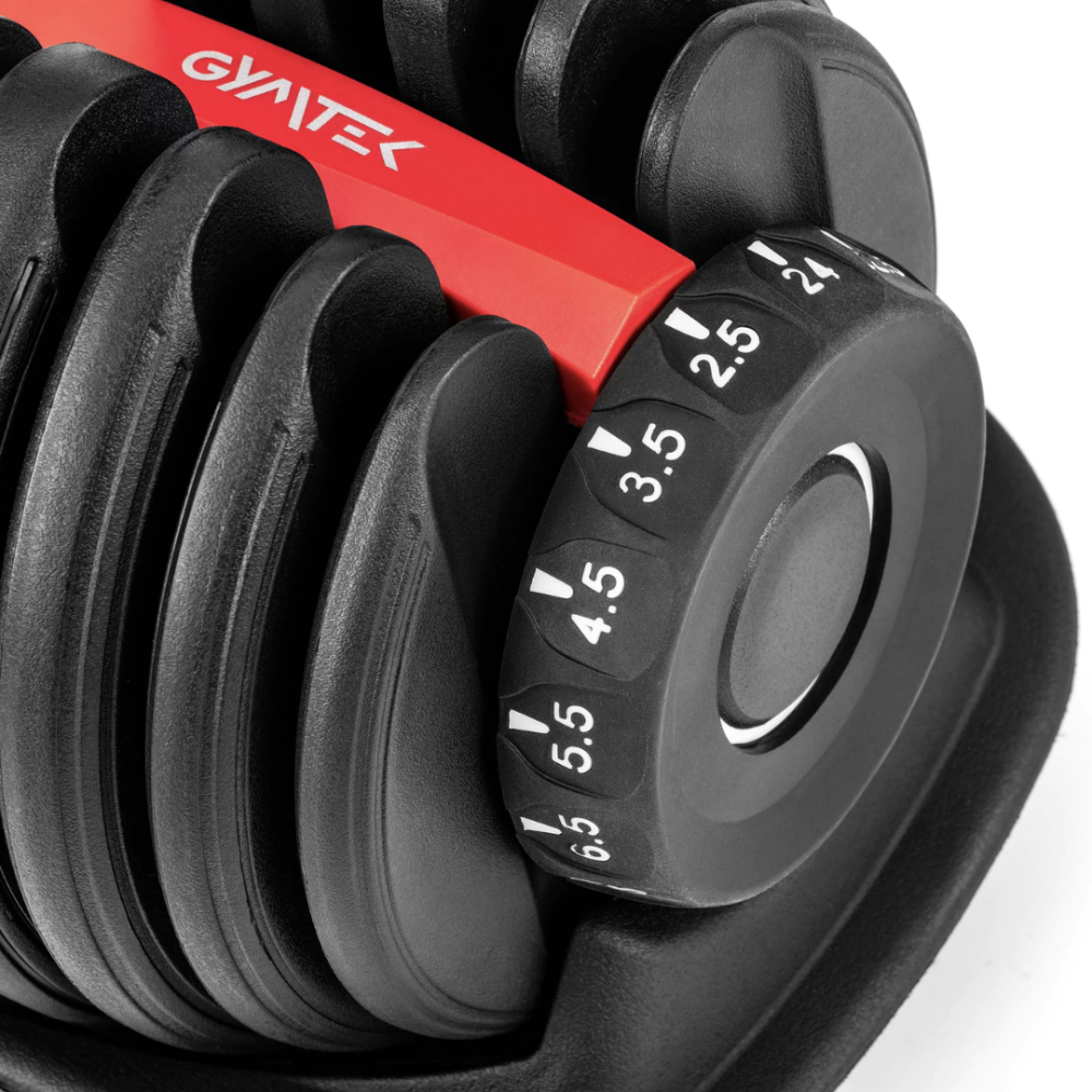 Гантель розбірна регульована Gymtek 2,5-24кг червоний Киев - изображение 7