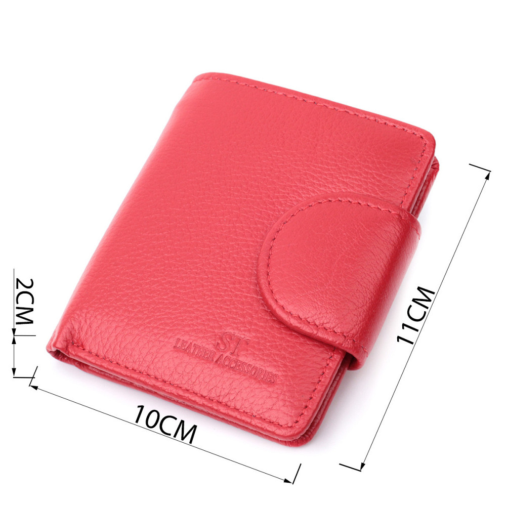Вертикальный кошелек для ярких женщин из натуральной кожи ST Leather 22702 Красный Киев - изображение 9