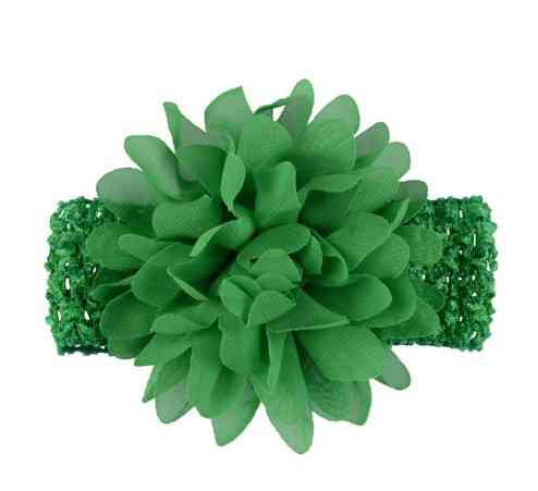 Дитяча зелена пов'язка на голову - окружність голови приблизно 26-50см, діаметр квітки 10см Київ