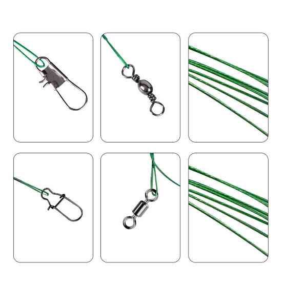 Набор из 20 стальных поводков для рыбалки 15 см Киев