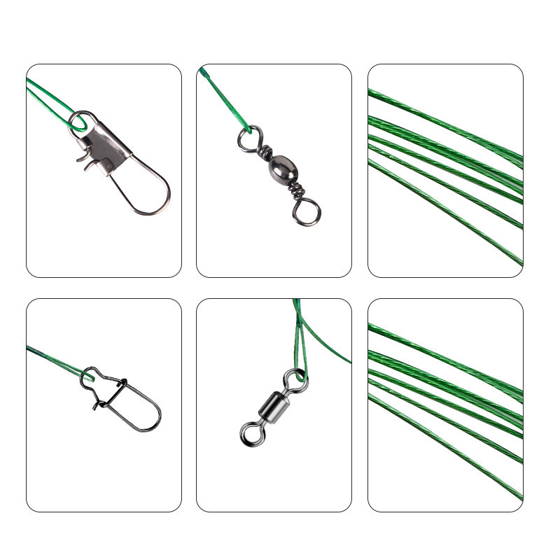 Набор из 20 стальных поводков для рыбалки 15 см Киев - изображение 3