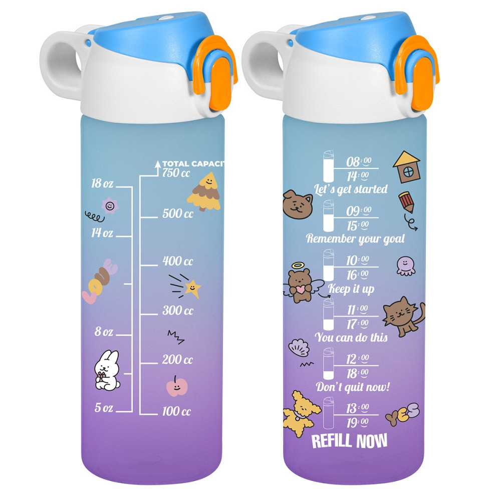 Бутылка для воды Herevin PC-Double Coloured 2025 0.75 л (161686-175) (7140002) Киев - изображение 1